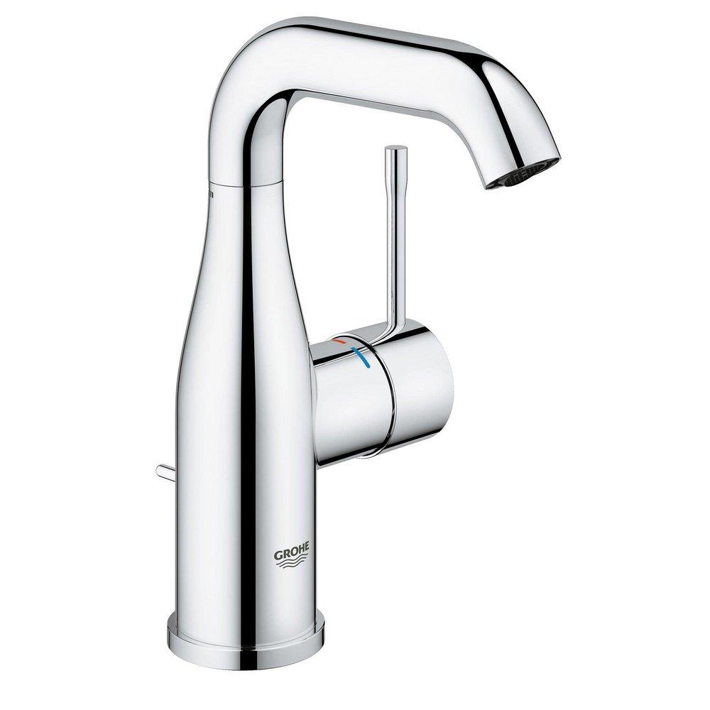 GROHE StarLight&reg; Polished Chrome Single Handle Centerset Bathroom Sink Faucet 
