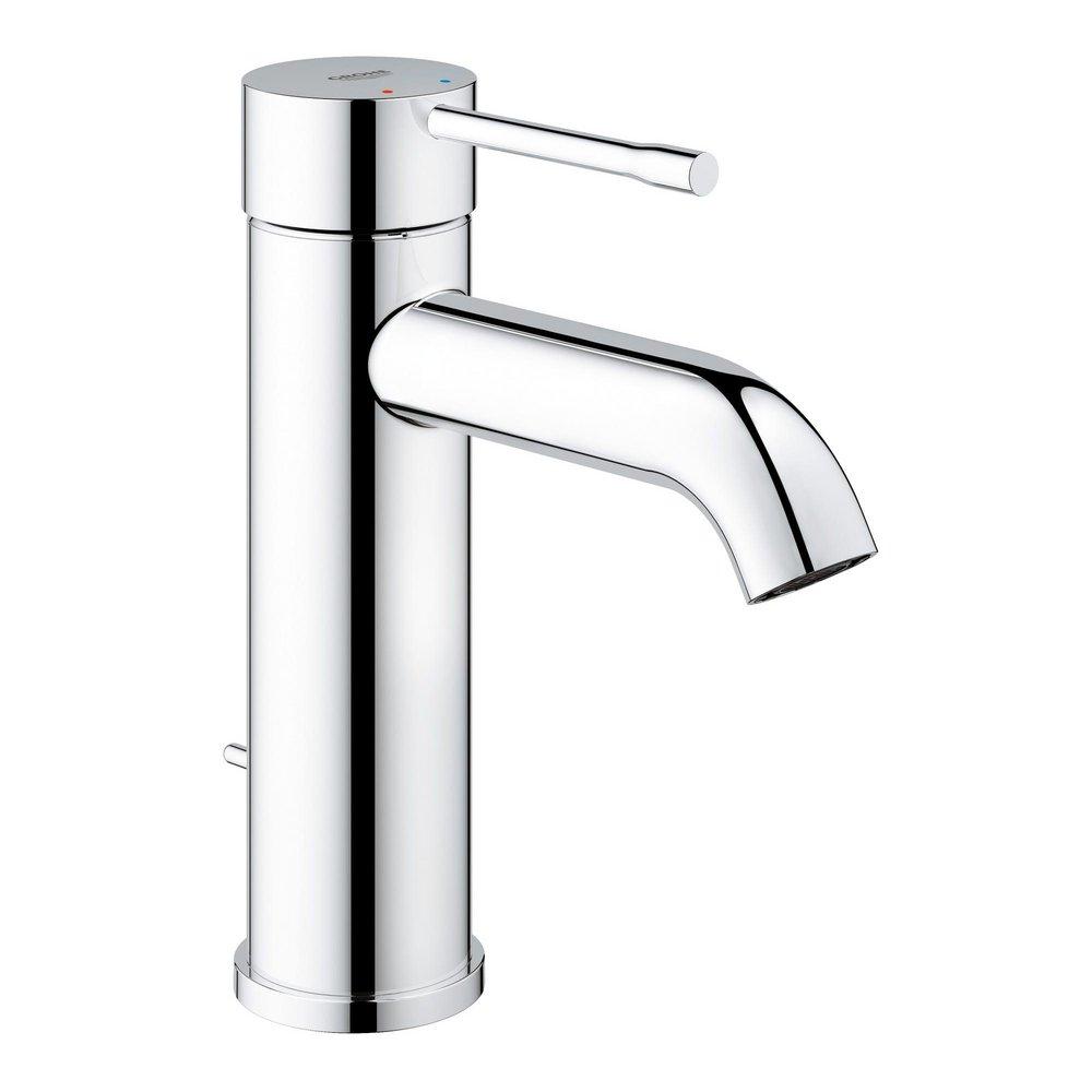 GROHE StarLight Chrome Single Handle Monoblock Bathroom Sink Faucet with Curved Spout 