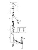 GROHE Brushed Nickel Infinity Finish 1.2 gpm 1-Hole Bathroom Faucet with Single Lever Handle 