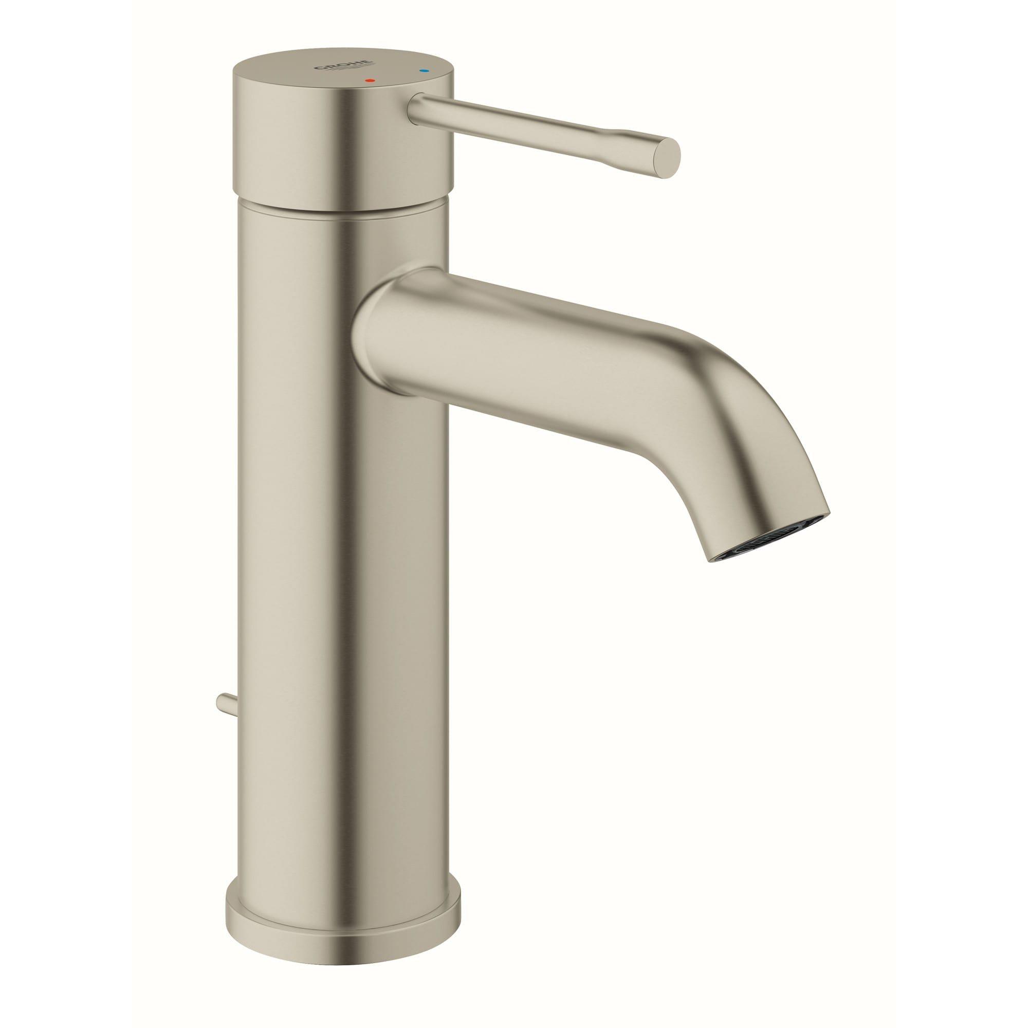 GROHE Brushed Nickel Infinity Finish 1.2 gpm 1-Hole Bathroom Faucet with Single Lever Handle 