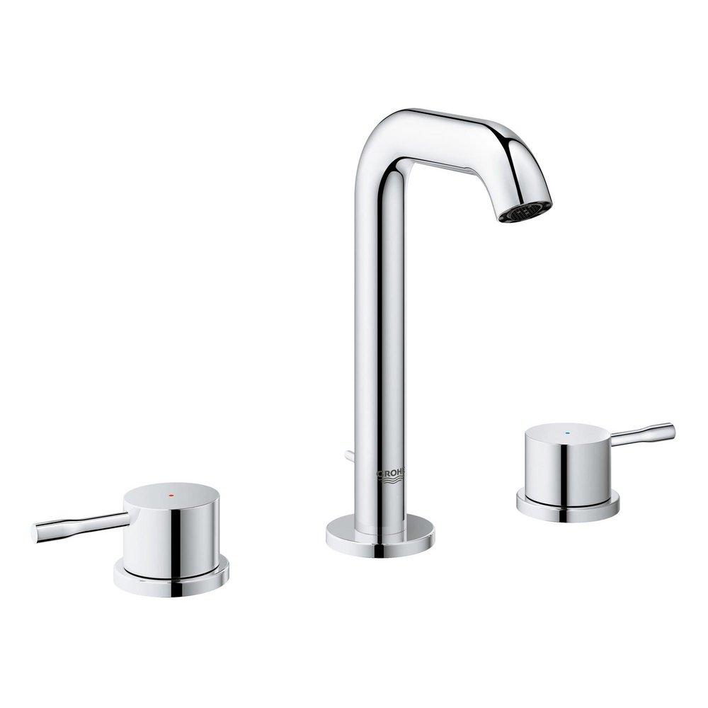 GROHE StarLight&reg; Polished Chrome Two Handle Widespread Bathroom Sink Faucet 