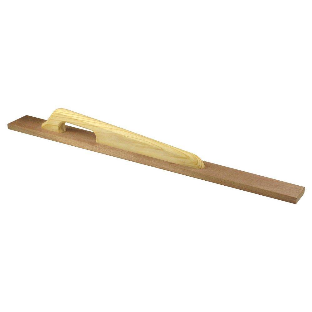 Kraft Tool Company Satin Brass Tapered Mahogany Darby with 1-Hole Handle 