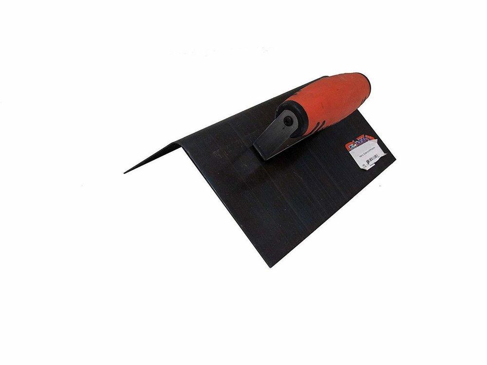 Kraft Tool Company Blue 5 in. Spring Steel Outside Curb Nose Hand Step Tool with 1/2 in. Radius and with ProForm Soft Grip Handle 