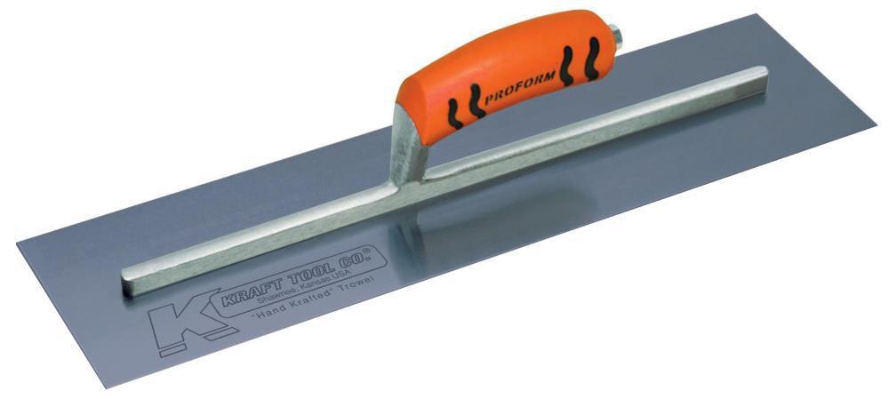 Kraft Tool Company Blue 5 in. Steel Cement Trowel with ProForm Soft Grip Handle 