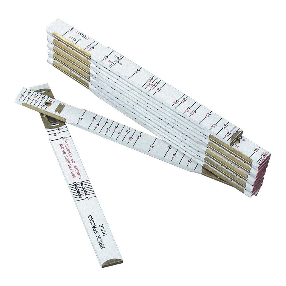 Kraft Tool Company White Wood Spacing Folding Rule 