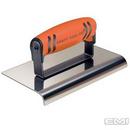 Kraft Tool Company Polished 5 in. Stainless Steel Cement Hand Sidewalk Edger with 1/4 in. Radius and ProForm Soft Grip Handle 