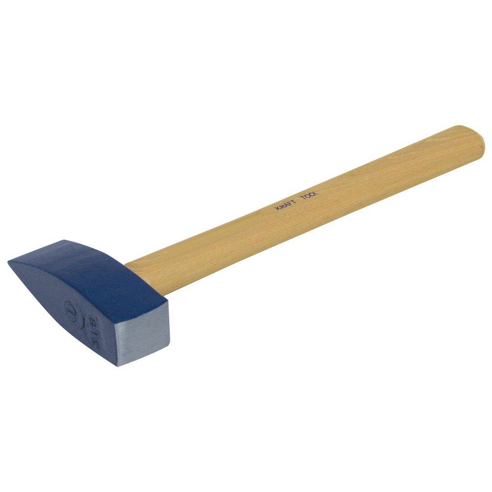 Kraft Tool Company Brushed Nickel Wood 3 lb. Stone Mason Hammer 