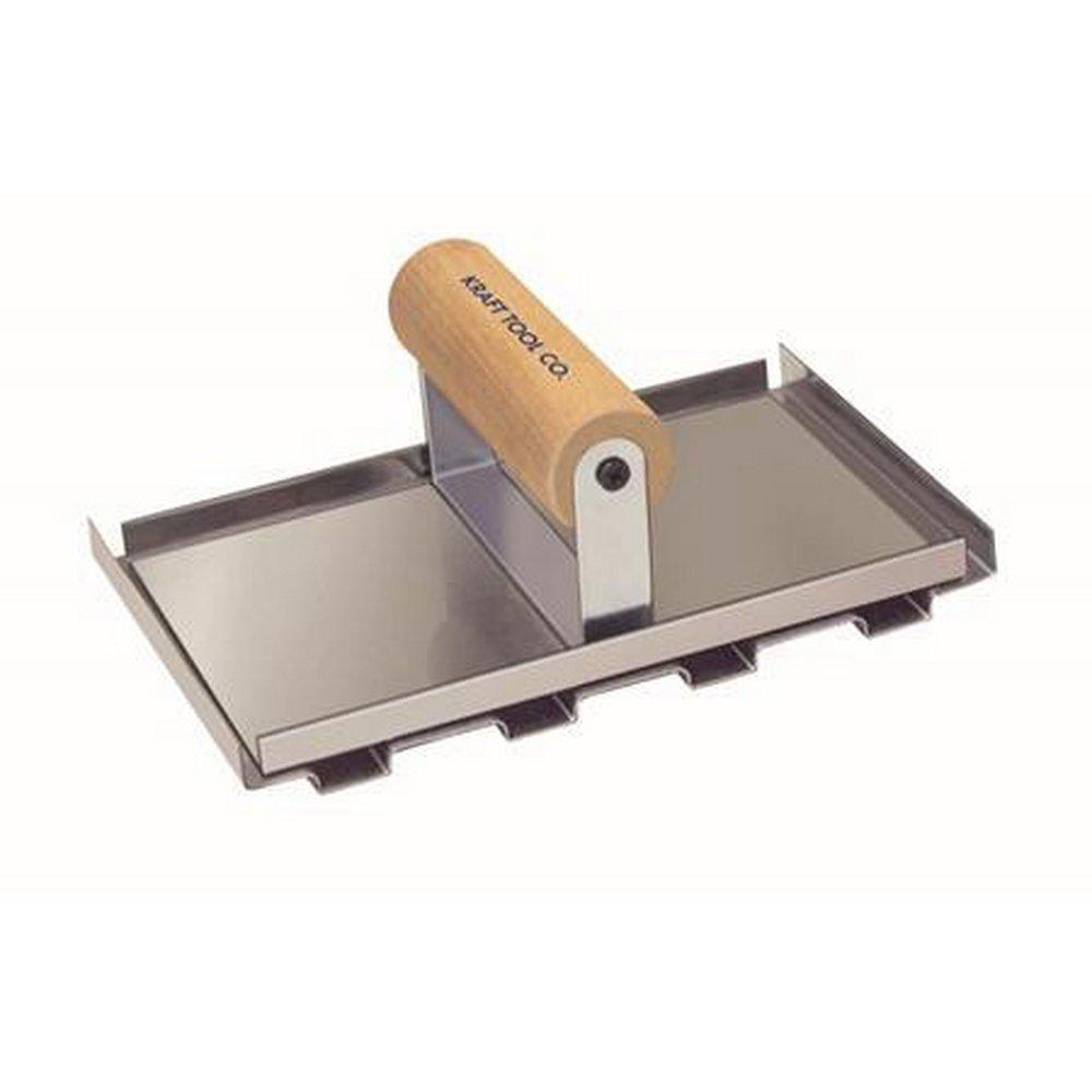 Kraft Tool Company White 8 in. Texas Curb Ramp Groover with ProForm Soft Grip Handle 