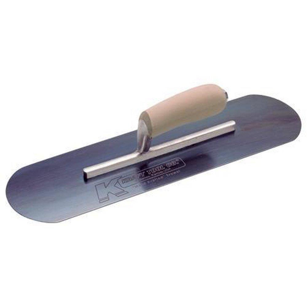 Kraft Tool Company Blue 5 in. Steel Short Shank Pool Trowel with Wood Handle 
