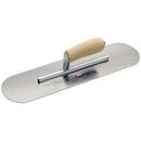 18 x 4 in. Carbon Steel Pool Trowel with Short Shank and Camel Back Wood Handle