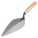 Kraft Tool Company Polished Chrome Plated Narrow Brick Trowel with Wood Handle 