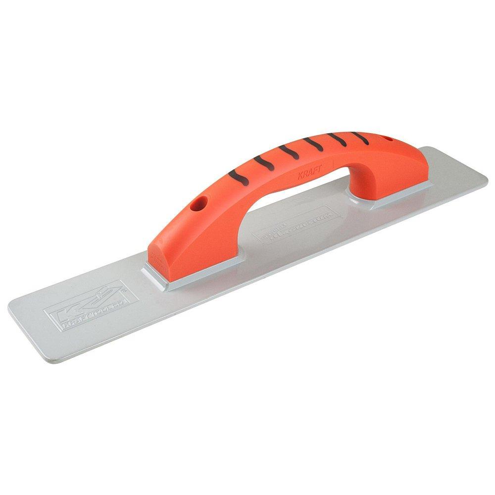 Kraft Tool Company Satin Brass 3-1/8 in. Magnesium Hand Float with ProForm Soft Grip Handle 