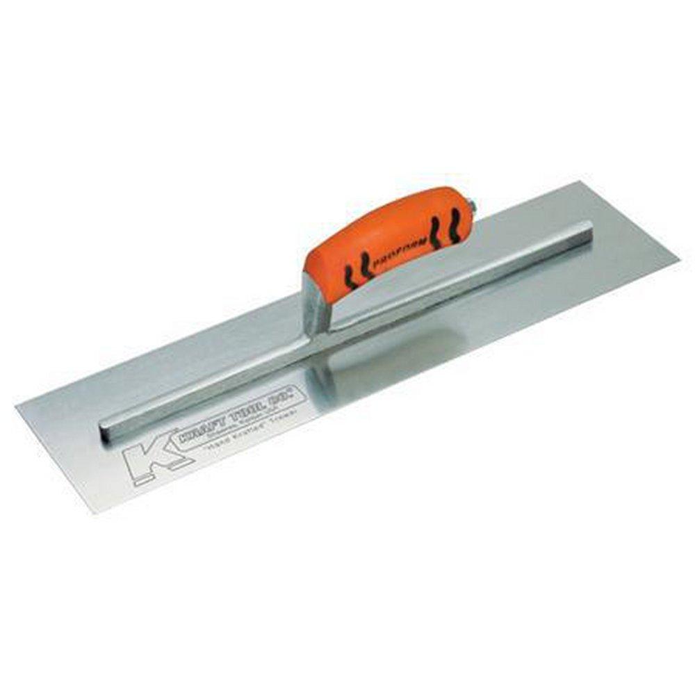 Kraft Tool Company Chrome 3 in. Carbon Steel Cement Trowel with ProForm Soft Grip Handle 