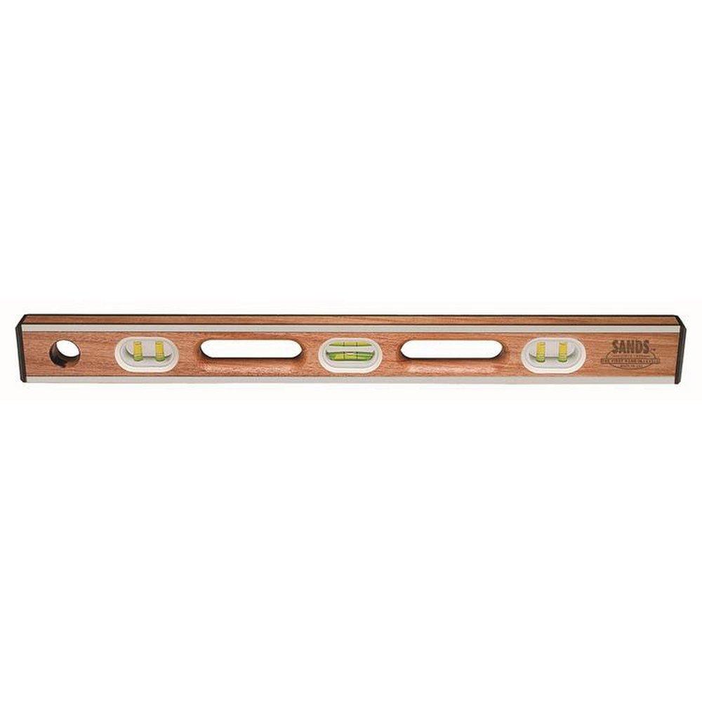 Kraft Tool Company Mahogany Stainless Steel Bound Mahogany Wood Level 