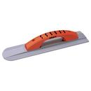 Kraft Tool Company Unlacquered Polished Brass 3-1/4 in. Round Front and Square Back Magnesium Hand Float with ProForm Soft Grip Handle 