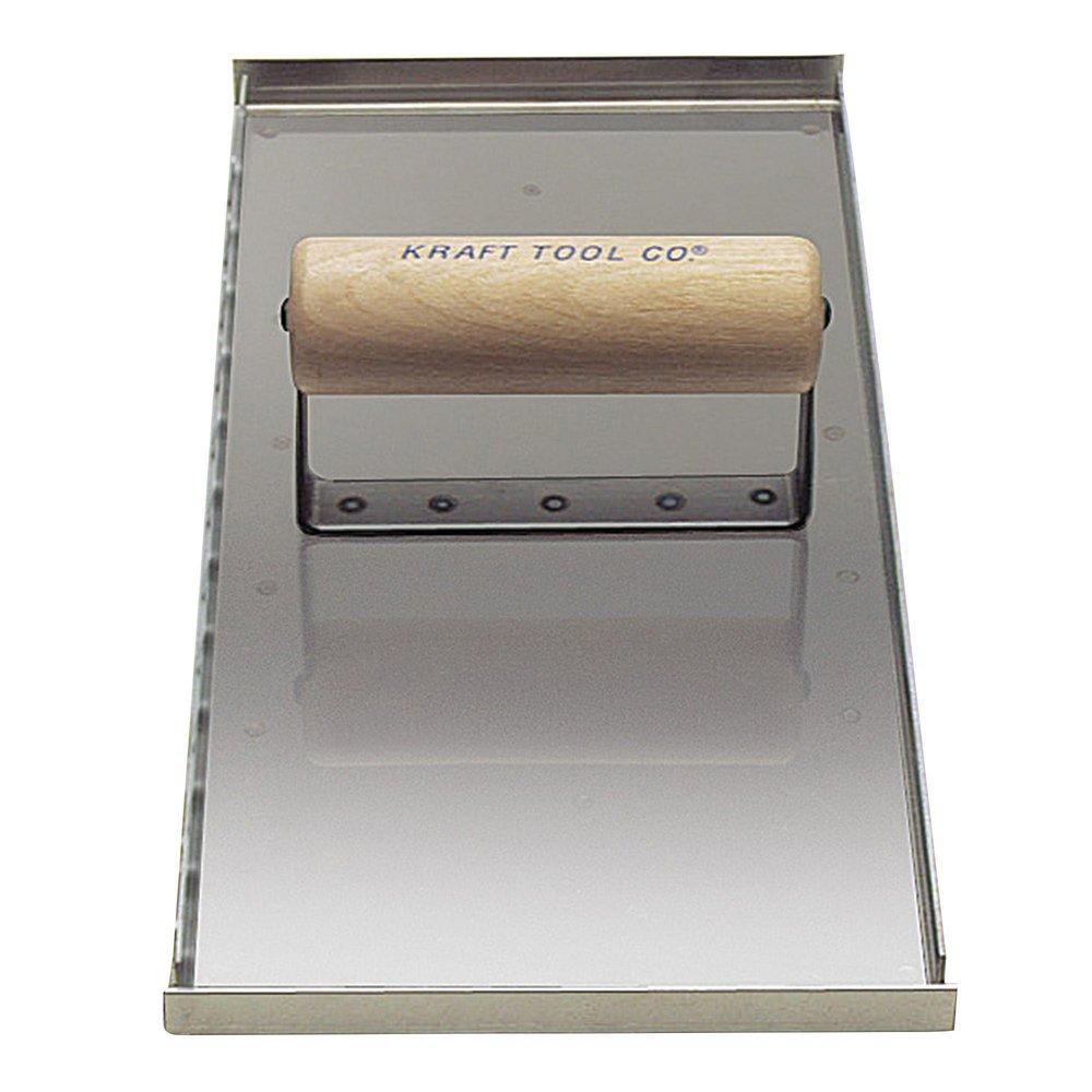 Kraft Tool Company Polished Chrome 5-1/2 in. Safety Ramp Hand Straight Groover with 1-1/2 in. Spacing and Wood Handle 