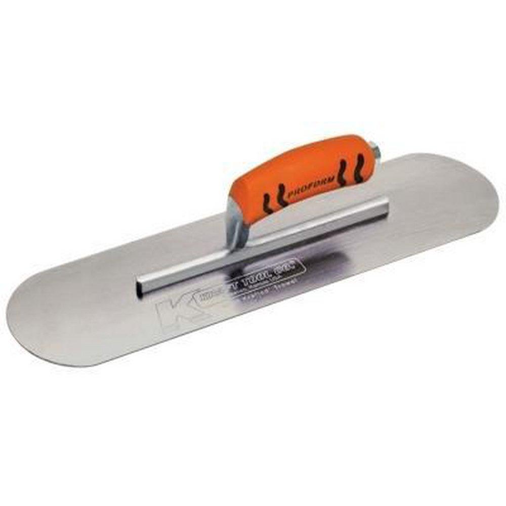 Kraft Tool Company 5 in. Carbon Steel Pool Trowel with ProForm Soft Grip Handle on Short Shank 