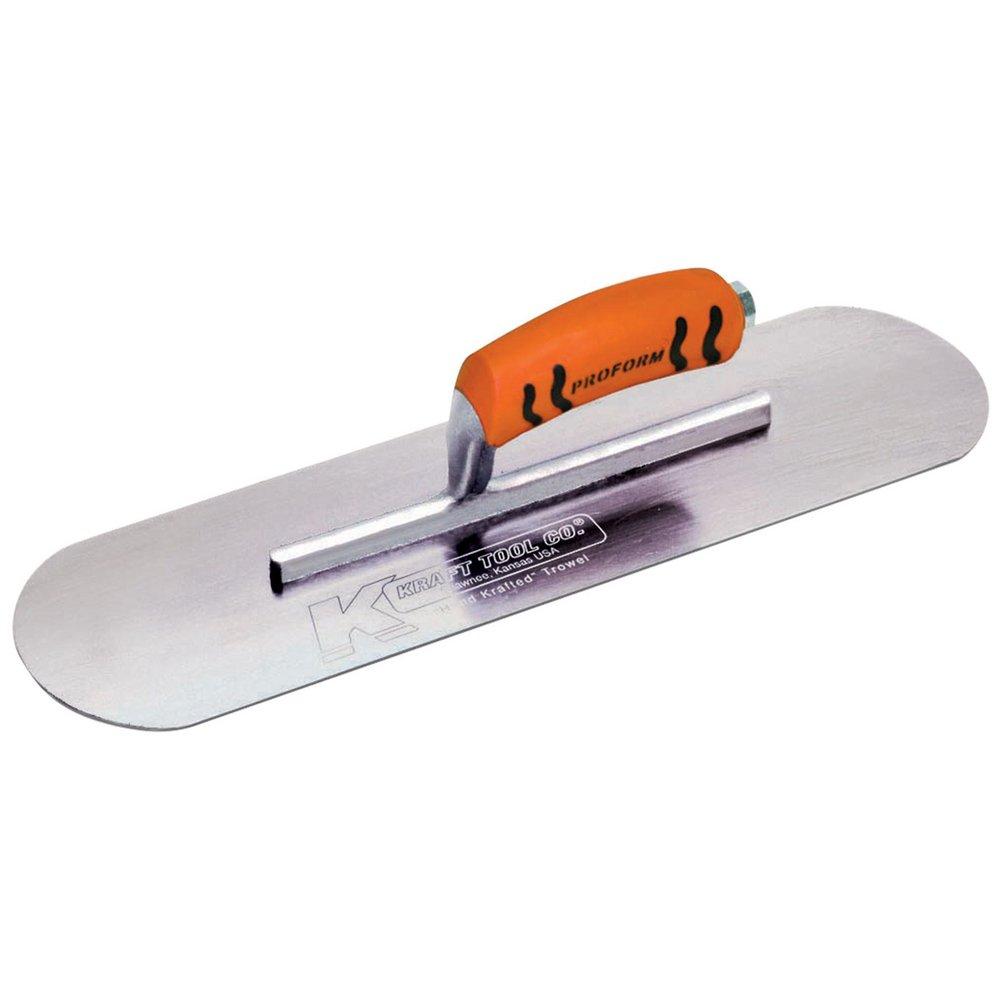 Kraft Tool Company Gold 4 in. Stainless Steel Cement Trowel with ProForm Soft Grip Handle 