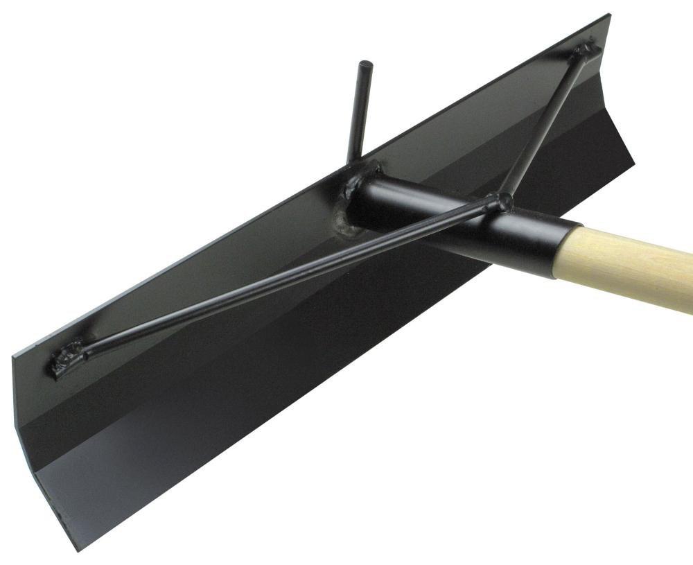 Kraft Tool Company Polished Brass 4 in. Lightweight Aluminum Concrete Spreader with Hook and Handle 