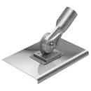 Kraft Tool Company Luxe Nickel/Teak Wood 7 in. Stainless Steel Walking Seamer and Edger with 3/4 in. Radius and Threaded Handle Socket 