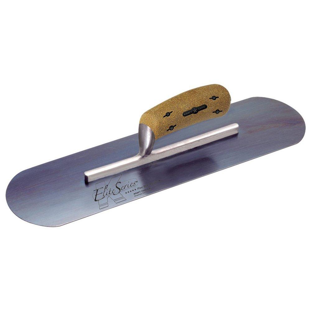 Kraft Tool Company Blue 4 in. Steel Pool Trowel with Cork Handle 