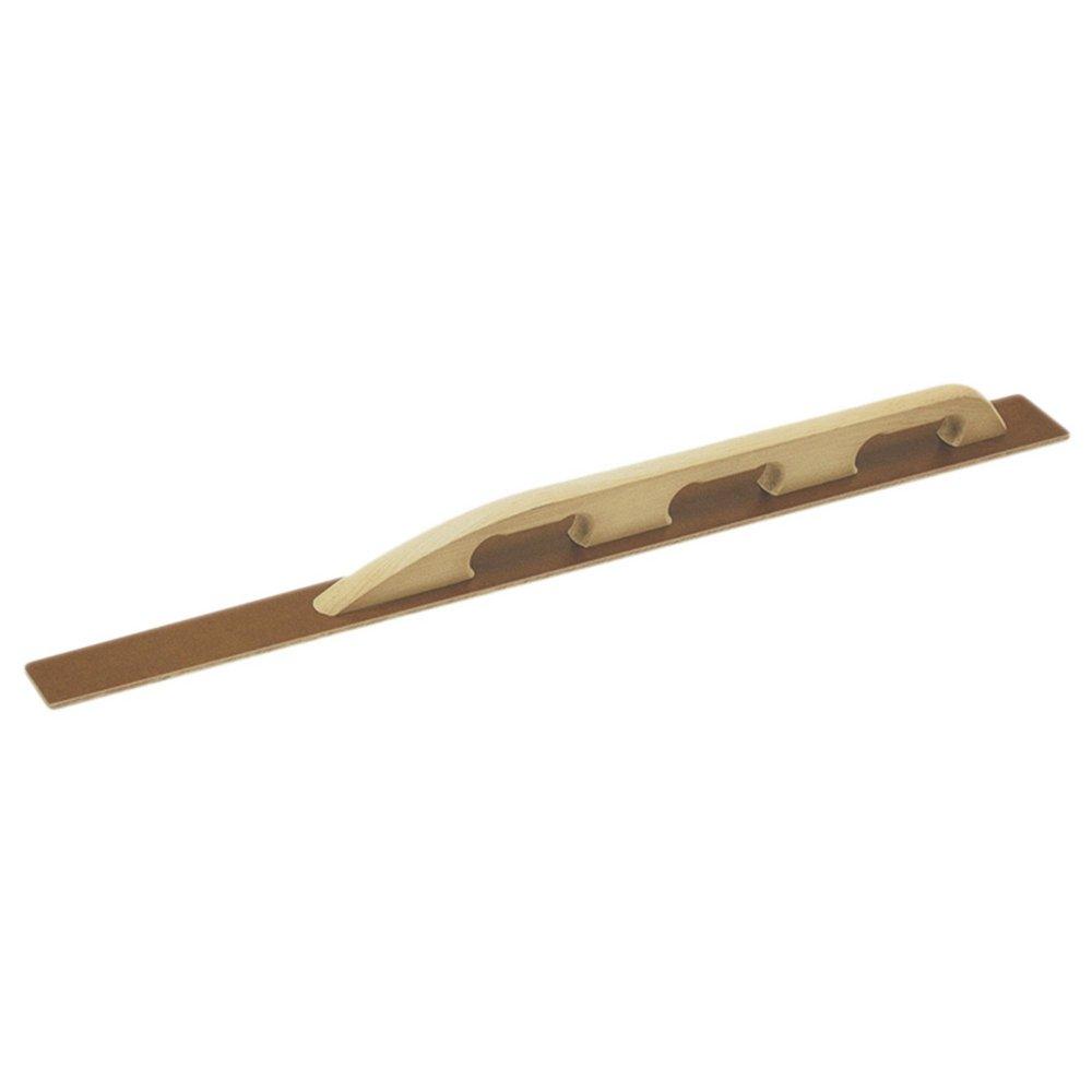 Kraft Tool Company Unlacquered Polished Brass Tapered Laminated Canvas and Resin Hand Darby with 3-Hole Handle 
