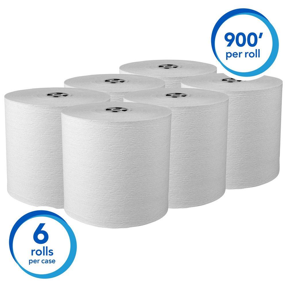 Scott&reg; White Hard Roll Towel (Case of 6) 