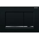 Geberit Black/Polished Chrome Dual Flush Actuator Plate 