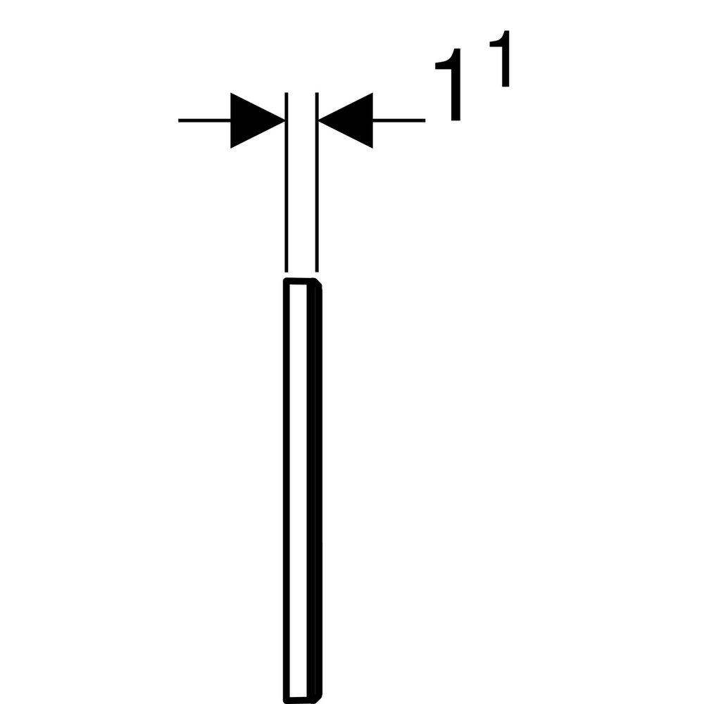 Geberit Matte Chrome Cover Plate 