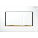 Geberit White/Polished Gold Actuator Flush Plates 
