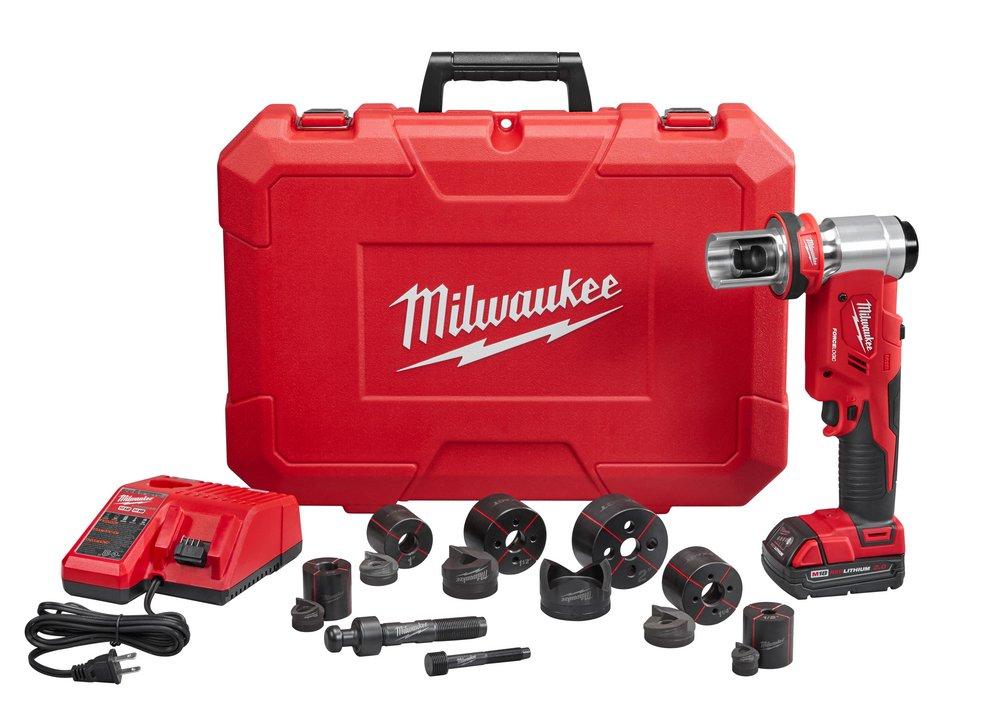 Milwaukee&reg; Red Cordless 6T Knockout Tool Kit 
