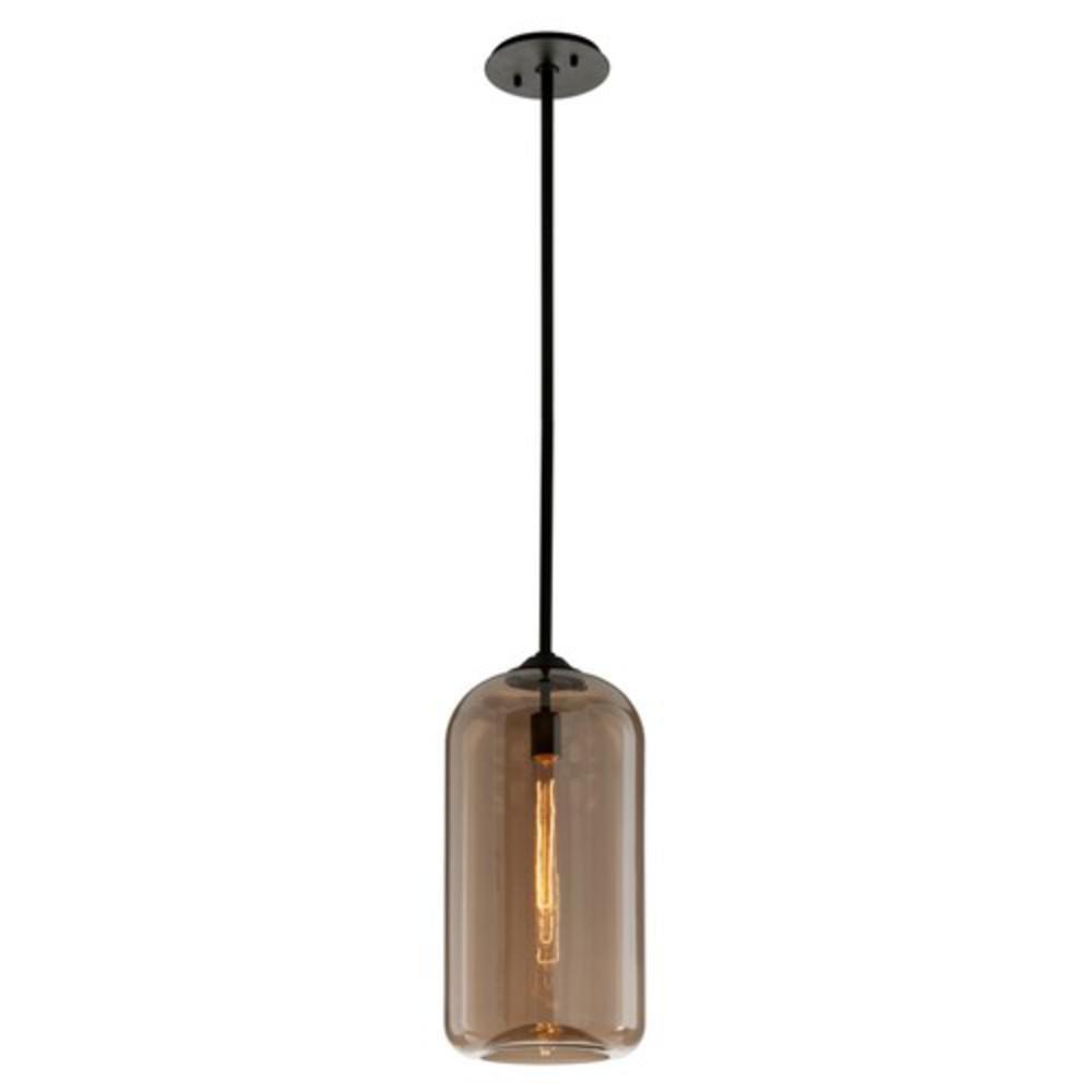 Troy-CSL Lighting Satin Black 1-Light Pendant 
