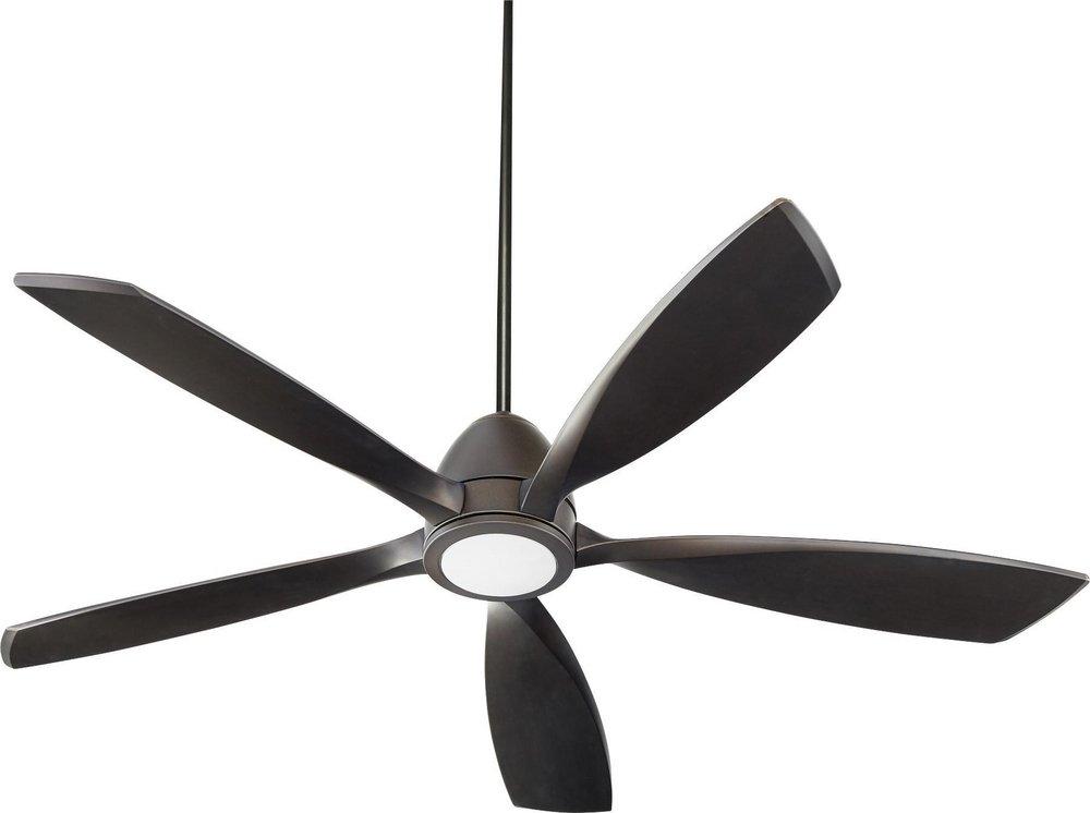Quorum International Oiled Bronze 56 in. 24W 5-Blade LED Ceiling Fan 