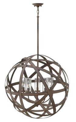 60W 5-Light Outdoor Chandelier in Vintage Iron
