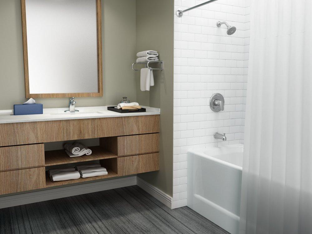 American Standard Brushed Nickel Single Handle Centerset Bathroom Sink Faucet with Pop-Up Drain Assembly 