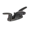 American Standard Legacy Bronze Low Arc Bathroom Bathroom Sink Faucet with 50/50 Pop-Up Assembly and Double Lever Handle 
