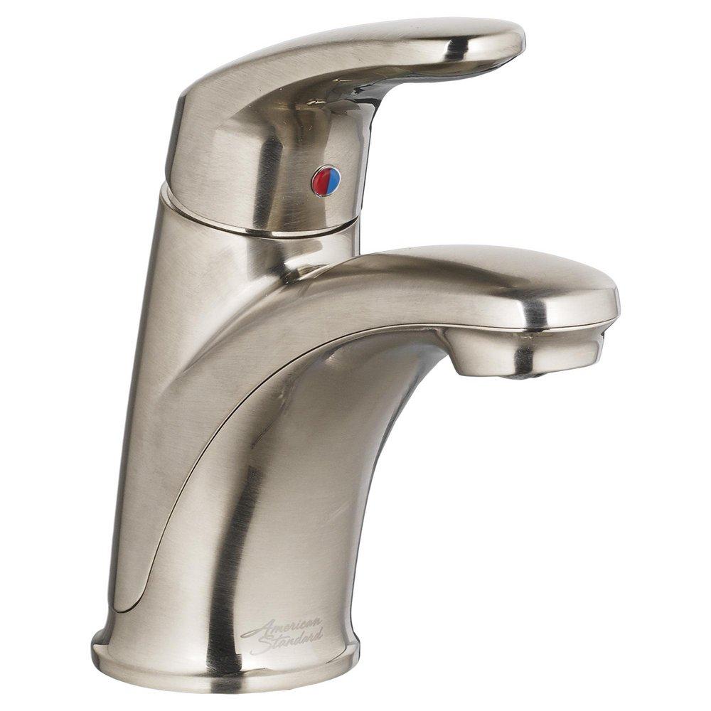 American Standard Brushed Nickel Bathroom Faucet with Pop-Up Drain and Single Lever Handle 