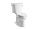 KOHLER White 1.28 gpf Elongated Toilet with Right-Hand Trip Lever, Tank Liner and Tank Cover Lock with 14 in. Rough-In 