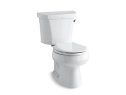 1.28 gpf Round Front Toilet with Right-Hand Trip Lever and Tank Liner in White