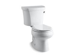1.28 gpf Round Front Toilet with Right-Hand Trip Lever, Tank Liner and Tank Cover Lock in White with 14 in. Rough-In