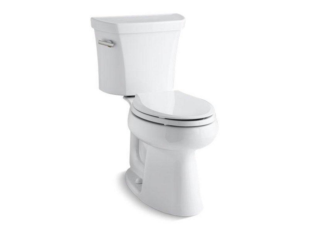 KOHLER White 1.28 gpf Elongated Two Piece Toilet 