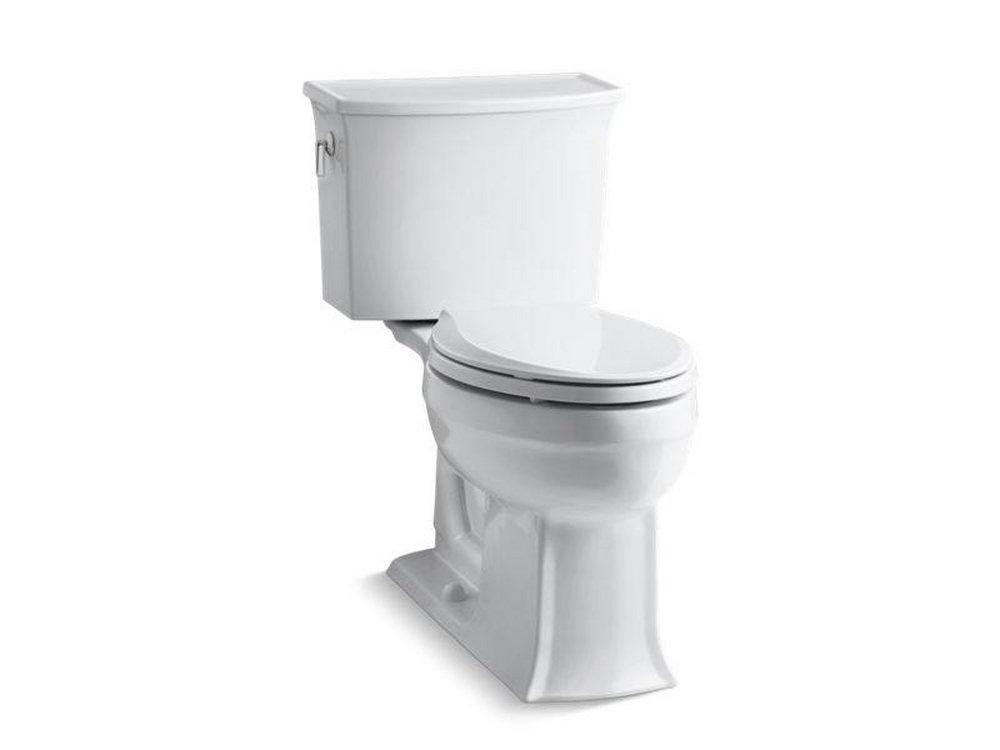 KOHLER White 1.28 gpf Elongated Two Piece Toilet 