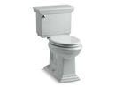 KOHLER Ice Grey 1.28 gpf Elongated Two Piece Toilet 