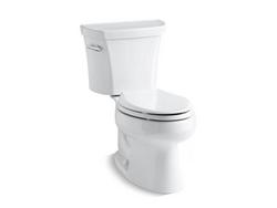 1.28 gpf Elongated Toilet with Left Hand Trip Lever and Tank Cover Lock in White