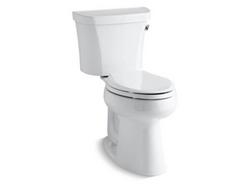 1.28 gpf Elongated Toilet with Left-Hand Trip Lever, Tank Liner and Tank Cover Lock in White with 10 in. Rough-In