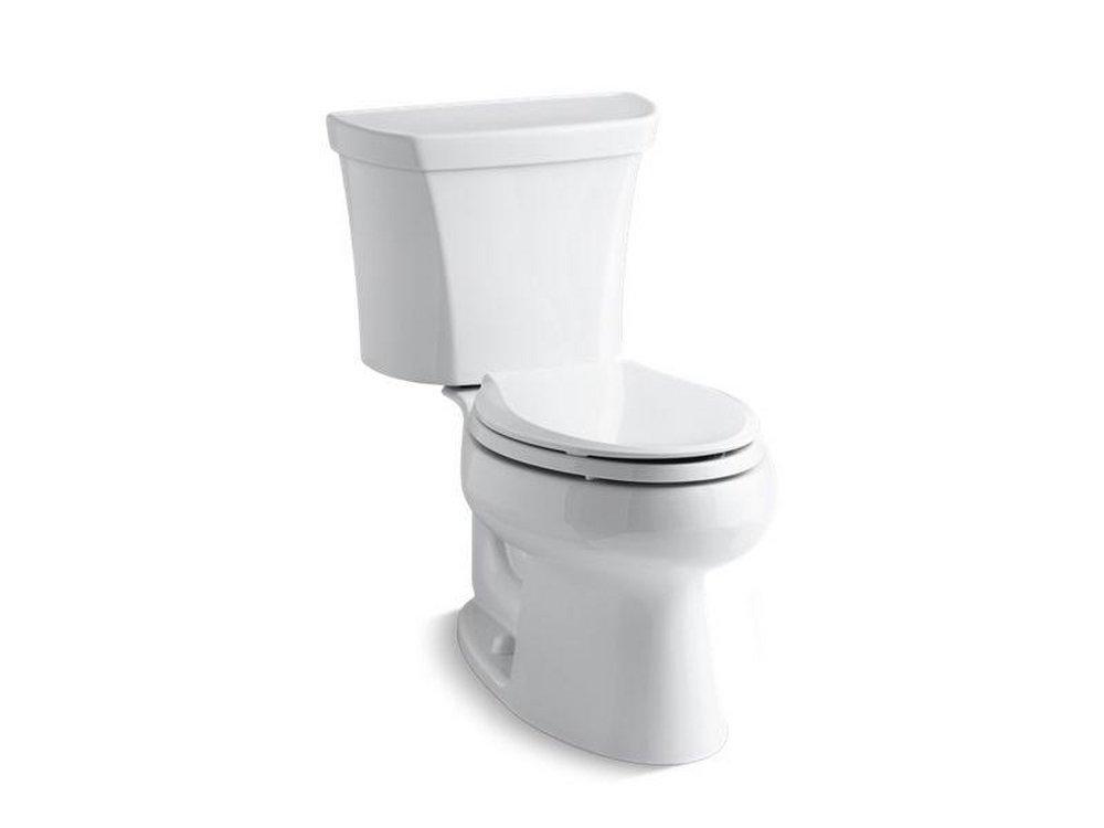 KOHLER White 1.6 gpf Elongated Two Piece Toilet 