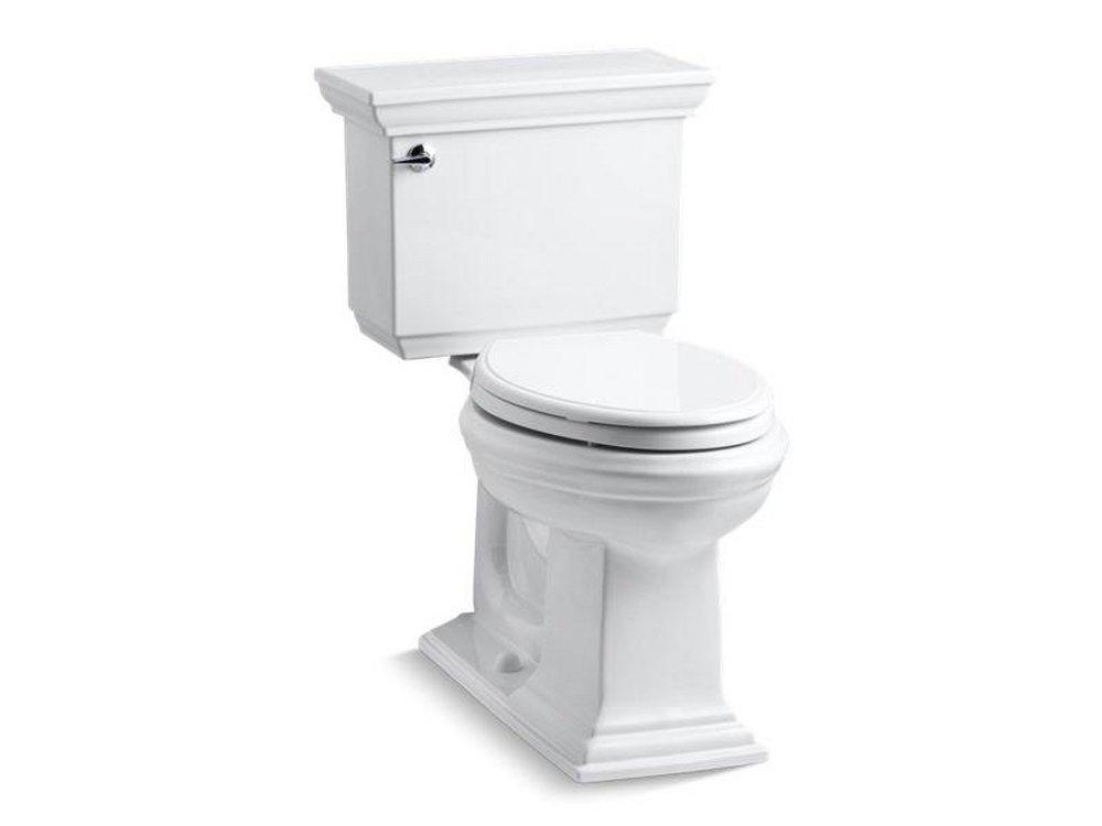 KOHLER White 1.28 gpf Elongated Two Piece Toilet 