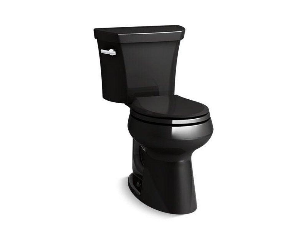 KOHLER Black Black 1.28 gpf Round Two Piece Toilet 
