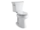 KOHLER White 1.28 gpf Elongated Toilet with Left-Hand Trip Lever and Tank Liner with 10 in. Rough-In 