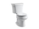 KOHLER White 1.28 gpf Round Front Toilet with Left-Hand Trip Lever and Tank Liner with 14 in. Rough-In 